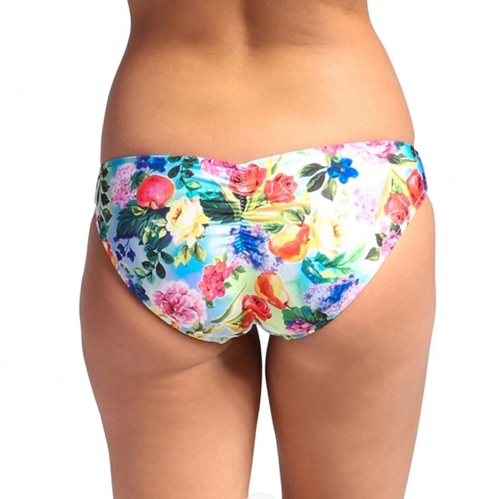 NWT Seafolly Summer Garden Sweetheart Hipster Bottoms Size US 12 Floral Ruched - Picture 2 of 10